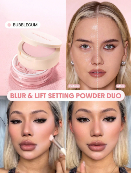 SHEGLAM Insta-Ready Ultra-Fine تنعيم وشد بودرة التثبيت اثنان في واحد-Bubblegum بودره علامة تجارية جمال مكياج